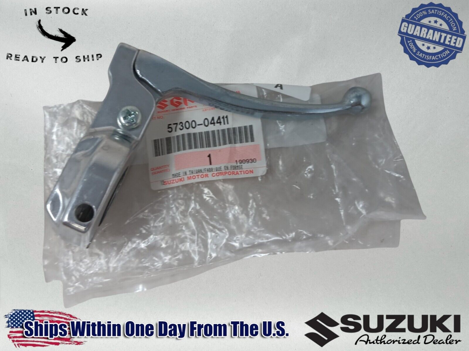 Suzuki OEM 1978 - 1986Jr50 Jr 50 Front Brake Lever W/ Mount Perch 57300-04411