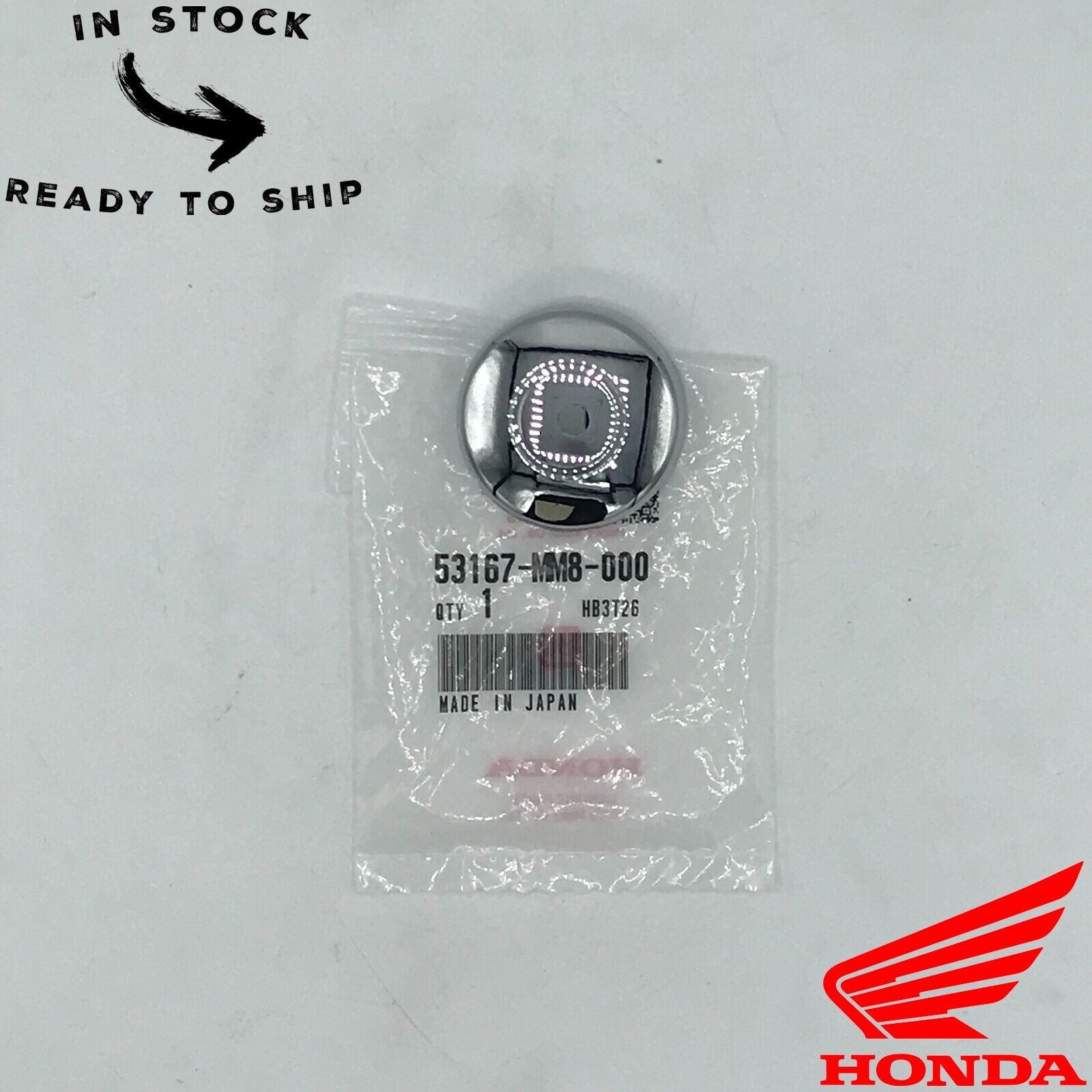 Genuine OEM Honda Grip End Cap 53167-MM8-000