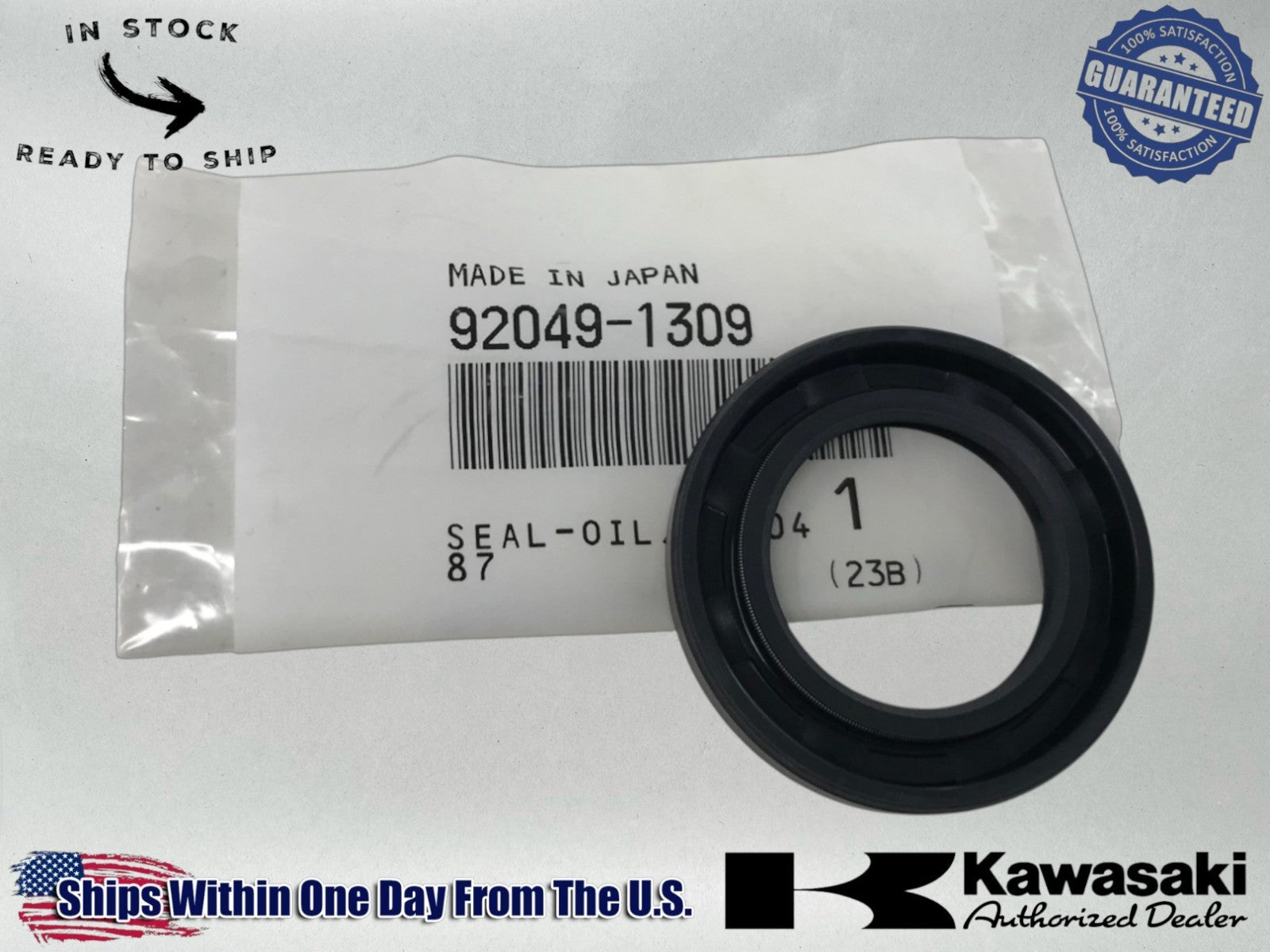 Kawasaki Genuine OEM Authentic SEAL-OIL,TC30487 92049-1309