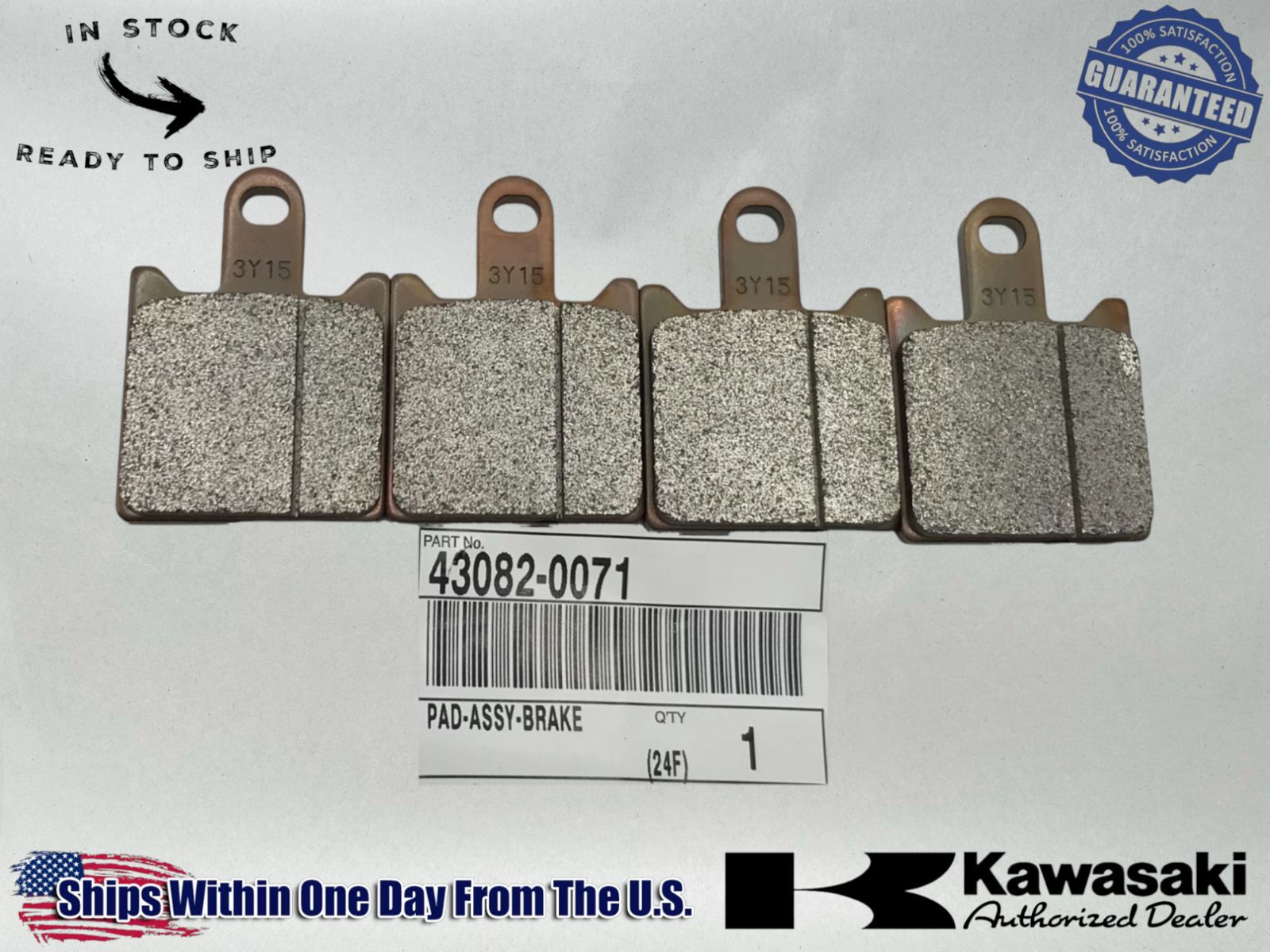 Kawasaki OEM 2006-11 CONCOURS 14 NINJA ZX-14R FRONT BRAKE PAD SET 43082-0071
