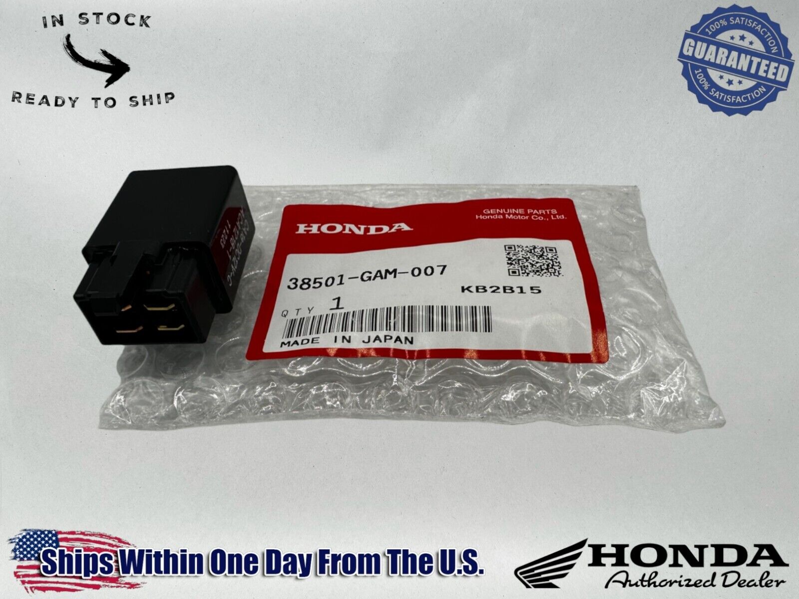 Honda Genuine OEM Authentic Starter Relay 38501-GAM-007