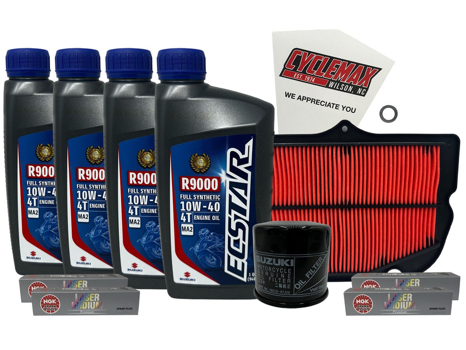 Suzuki Ecstar Full Synthetic Tune-Up Kit for 2008-2021 GSX1300R HAYABUSA with Spark Plugs