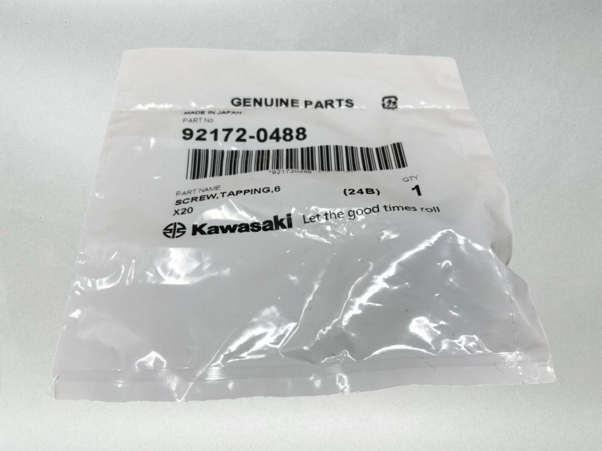 Kawasaki OEM Authentic SCREW,TAPPING,6X20 92172-0488 1