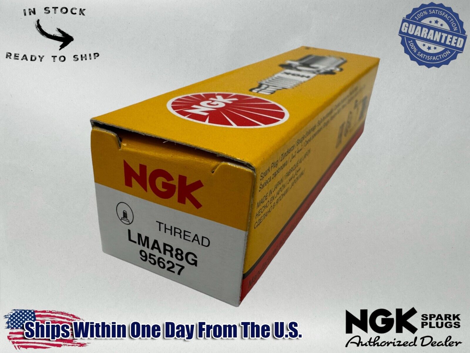 NGK Genuine OEM Authentic Spark Plug LMAR8G