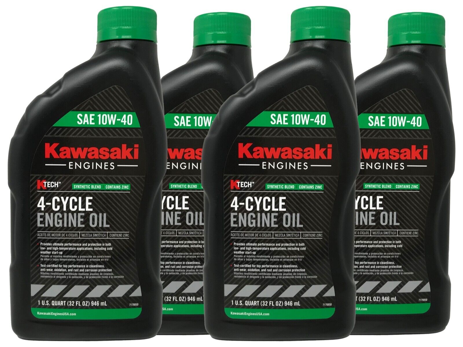 Kawasaki SAE 10W40 4 Cycle Motor Oil 4 QUARTS 99969-6296 4 PACK