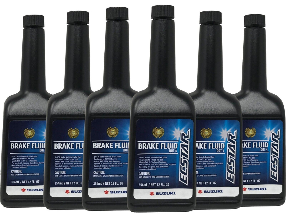 Suzuki Genuine OEM Ecstar DOT 4 Brake Fluid 990A0-01E91-12Z - 6 Pack