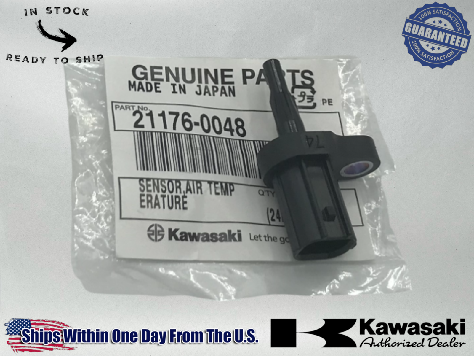 Kawasaki Genuine OEM Authentic Air Temperature Sensor 21176-0048 1