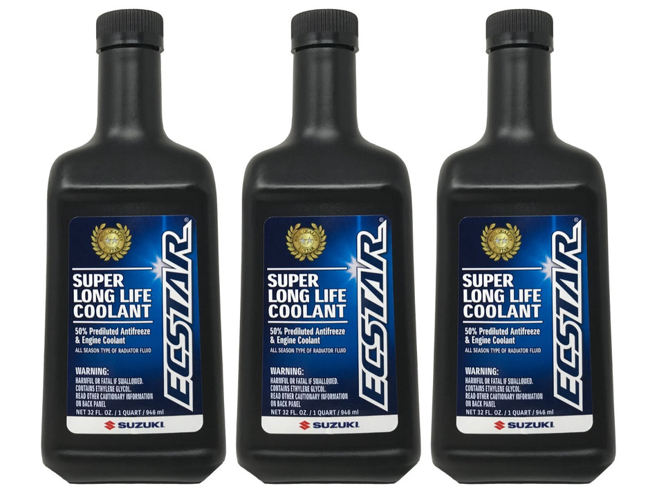 Suzuki Genuine OEM Ecstar Super Long Life Coolant 990A0-02E00-01Q - 3 Pack