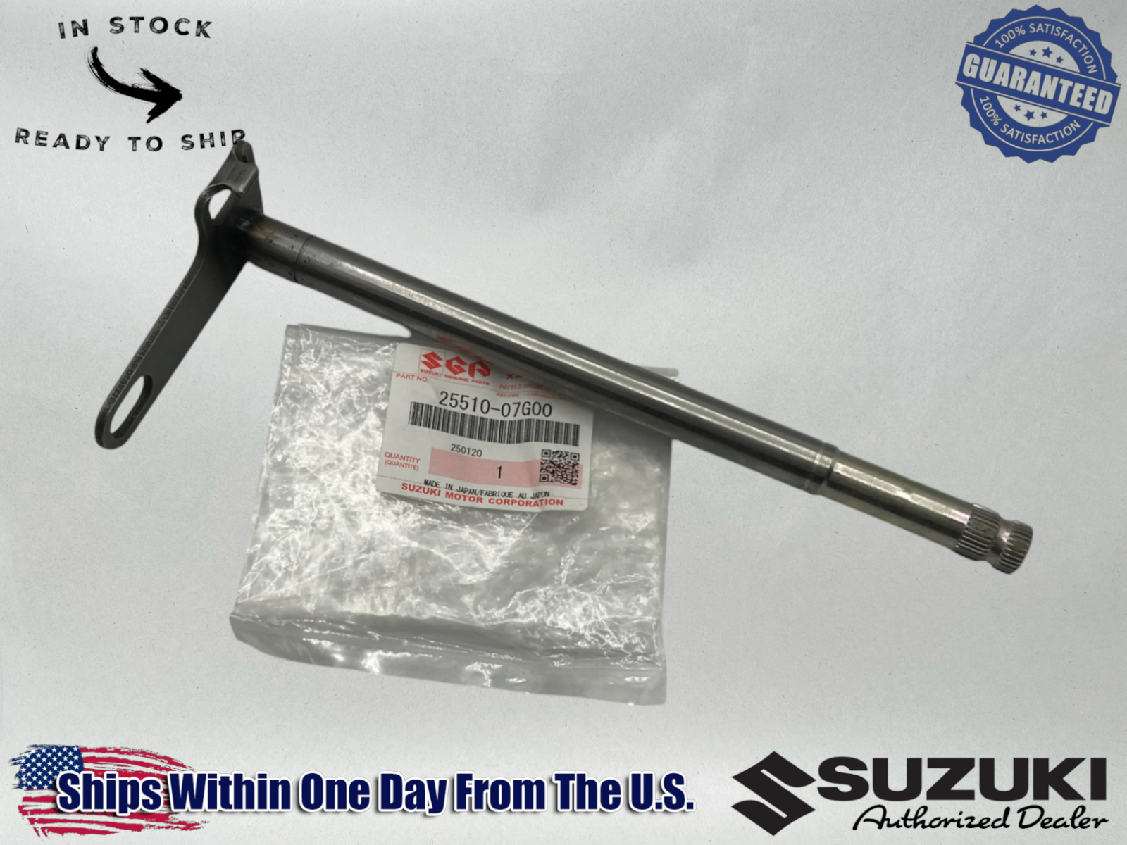Suzuki 2003-14 LT-Z400 LTZ 400 Z400 QUAD GEAR SHIFT SHAFT SPINDLE 25510-07G00