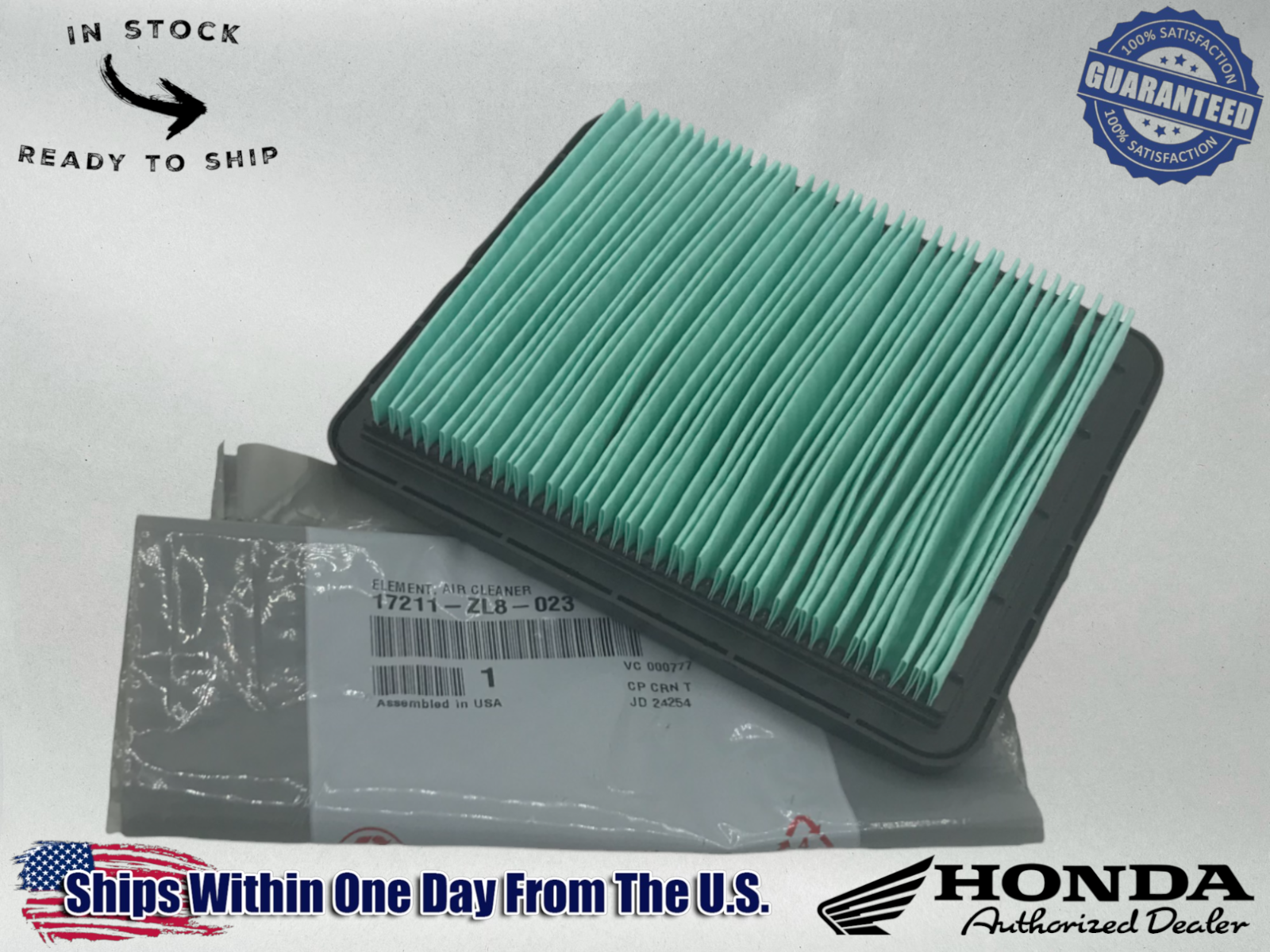 Honda OEM AIR FILTER ELEMENT 17211-ZL8-023