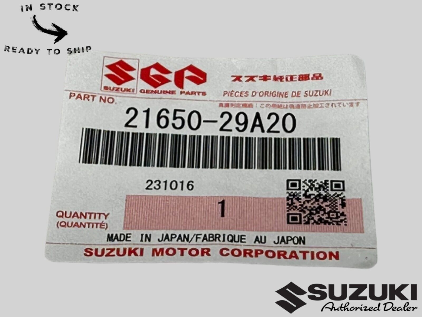 Suzuki Genuine OEM Movable Roller 21650-29A20