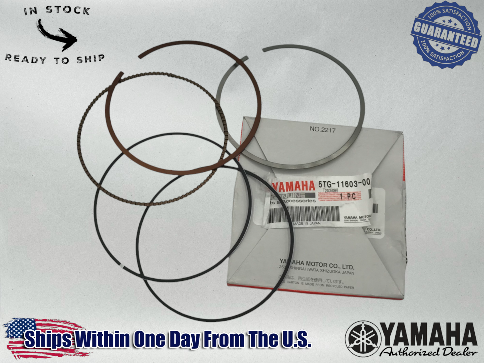 Yamaha Genuine OEM Authentic Piston Rings Ring Set 5TG-11603-00-00