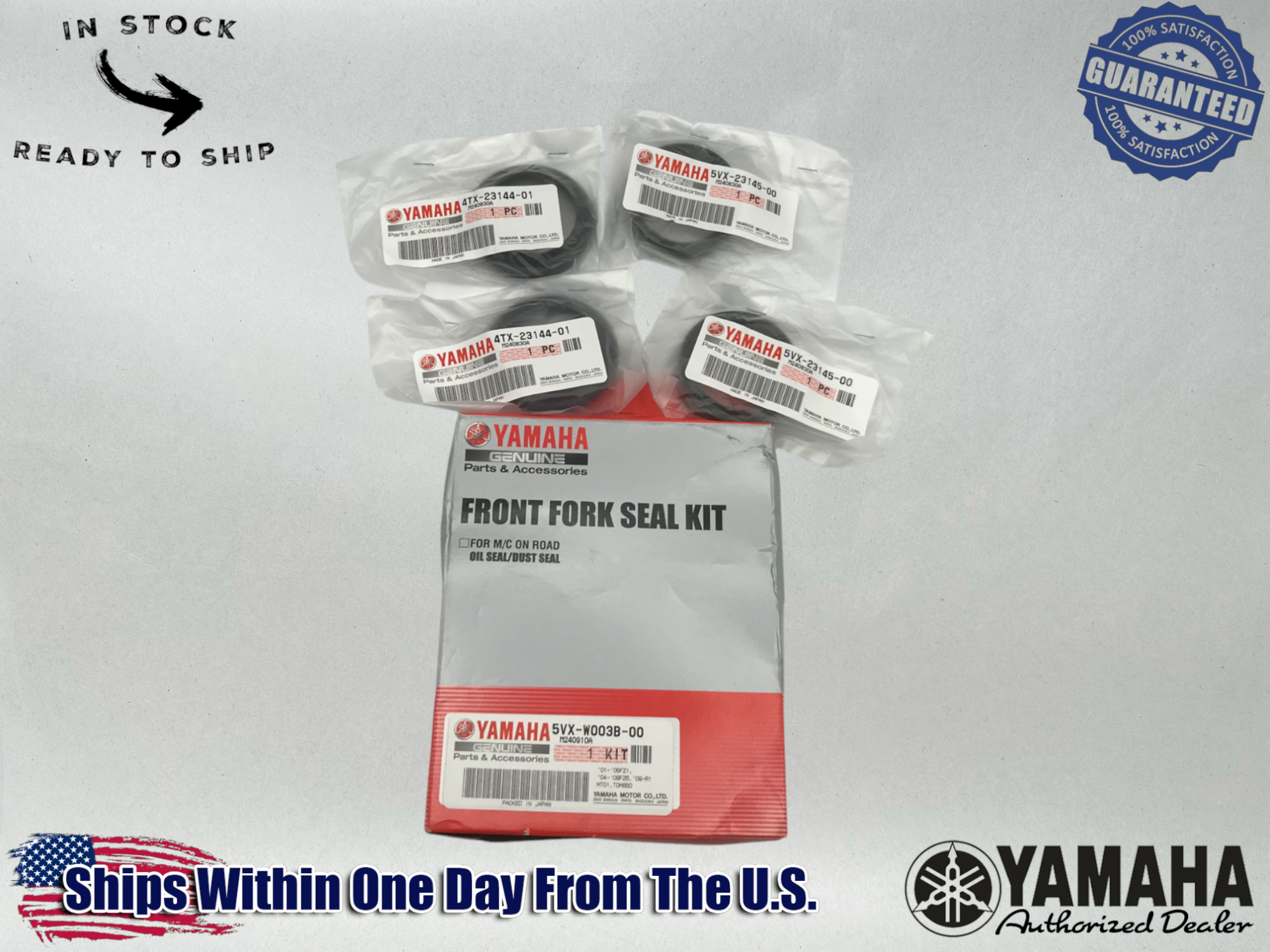 Yamaha Genuine OEM Authentic R1 FRONT FORK SEAL KIT 5VX-W003B-00-00