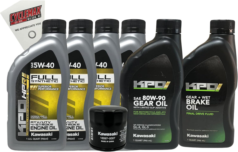 Cyclemax Full Service Kit compatible with 2014-2023 Kawasaki Teryx & Teryx4 with Gear Oil