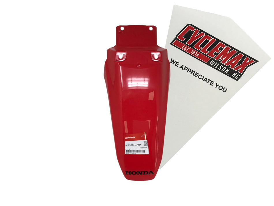 Honda OEM (02-03) XR80R XR100R Red Rear Fender 80101-KN4-A70ZA