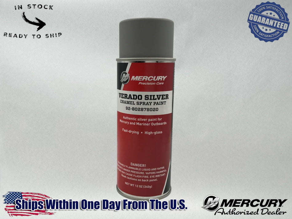 Mercury Genuine OEM Authentic Verado Silver Enamel Spray Paint PN 92-802878020