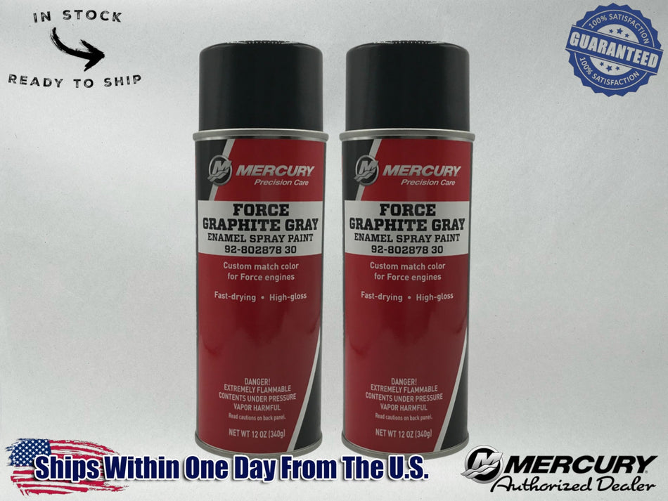 Mercury Genuine OEM Graphite Grey Spray Paint 12 OZ 92-80287830 2 Pack