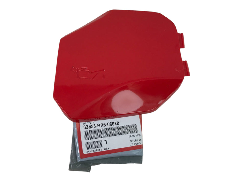 Honda OEM Patriot Red Oil Check Lid 83653-HR6-660ZB