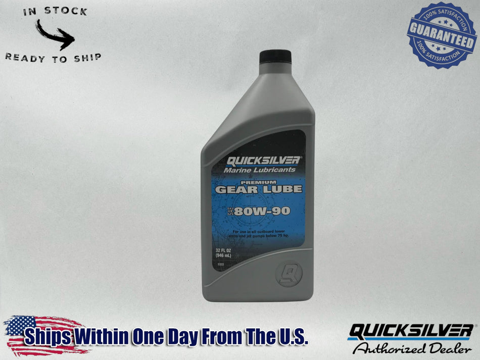 Quicksilver OEM Premium 80W-90 Gear Lub Quart 92-858058Q01
