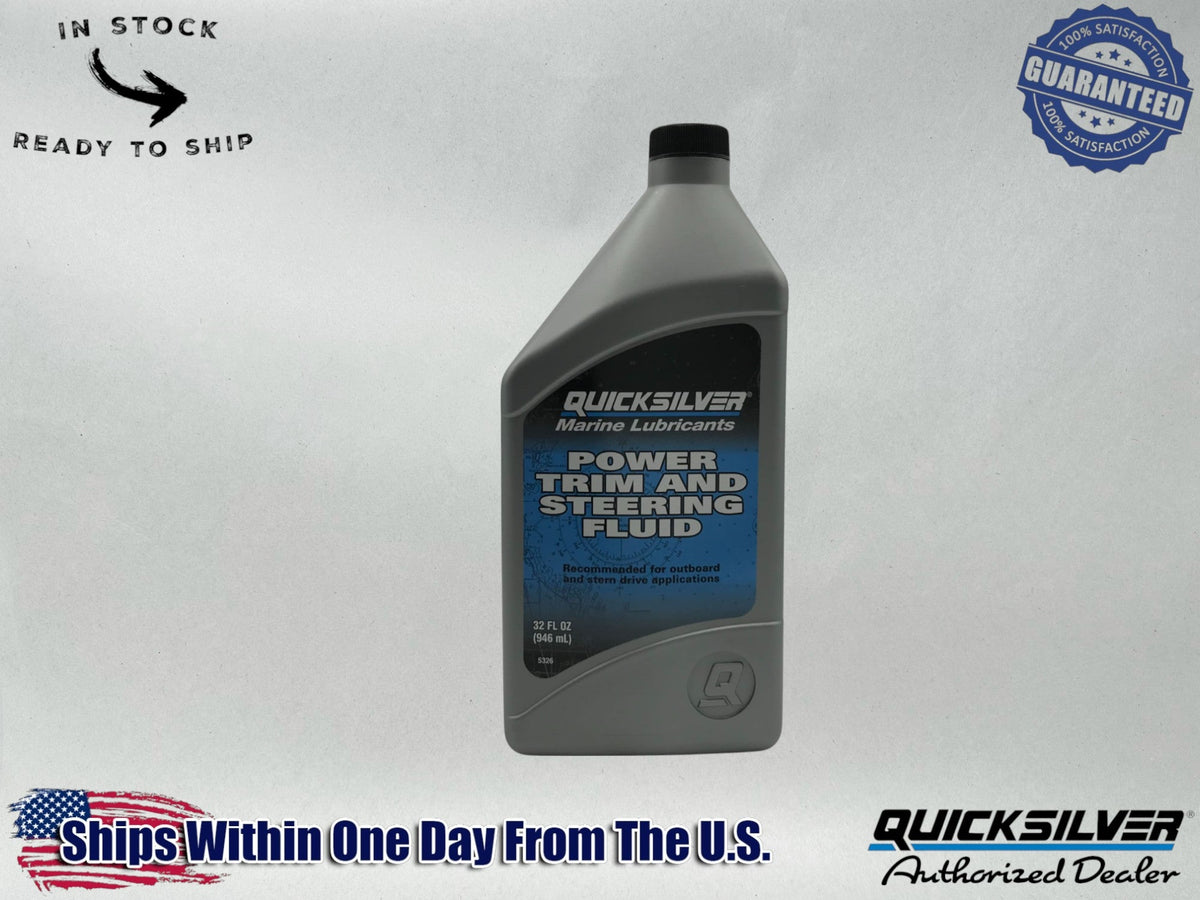 Quicksilver OEM Power Trim & Steering Fluid Quart 92-858075Q01