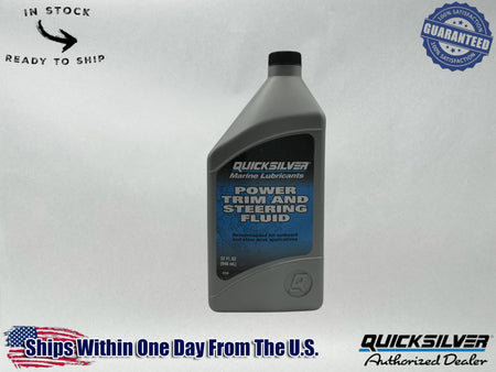 Quicksilver OEM Power Trim & Steering Fluid Quart 92-858075Q01