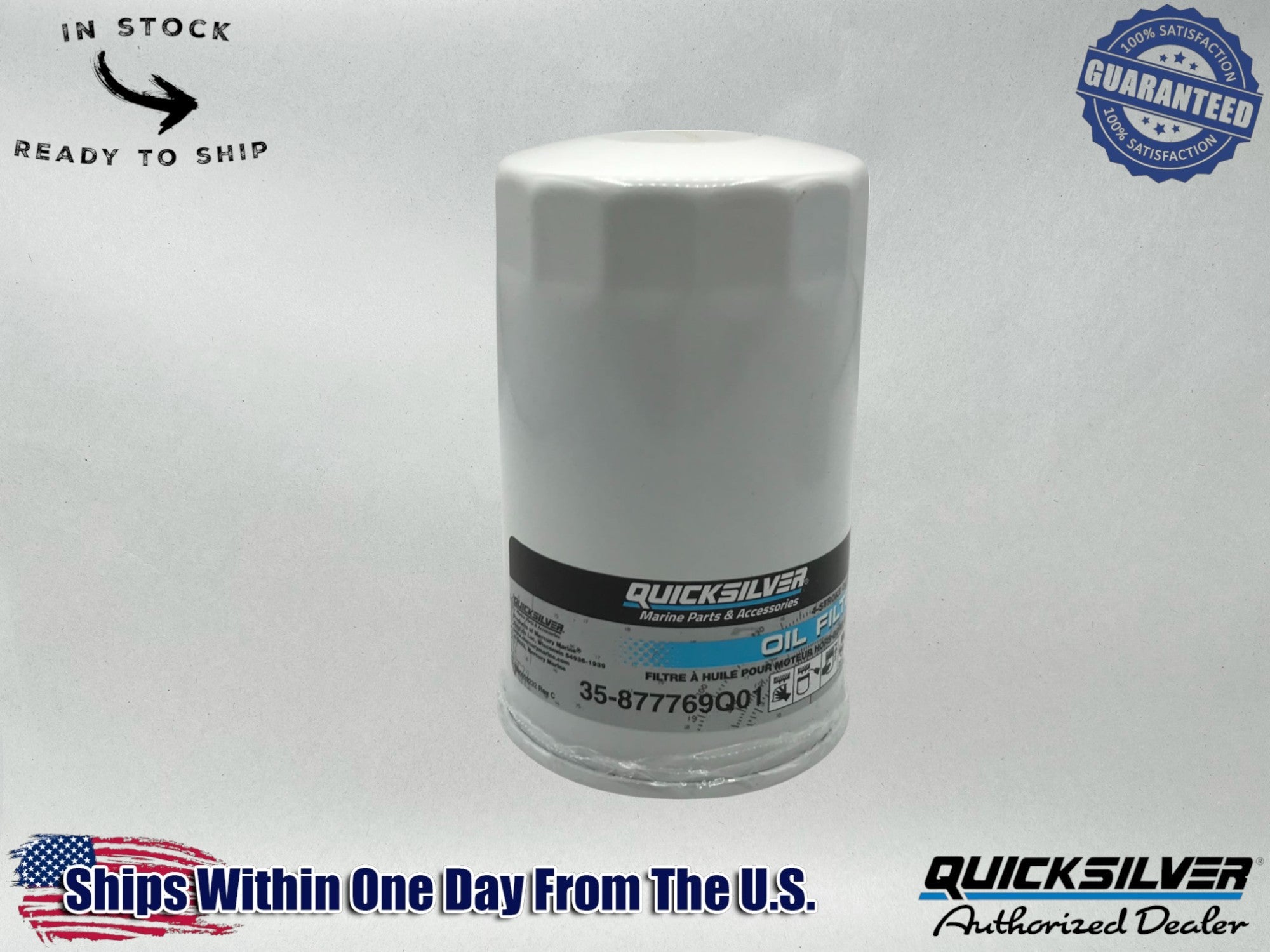 Quicksilver Genuine OEM Authentic Oil Filter 35-877769Q01