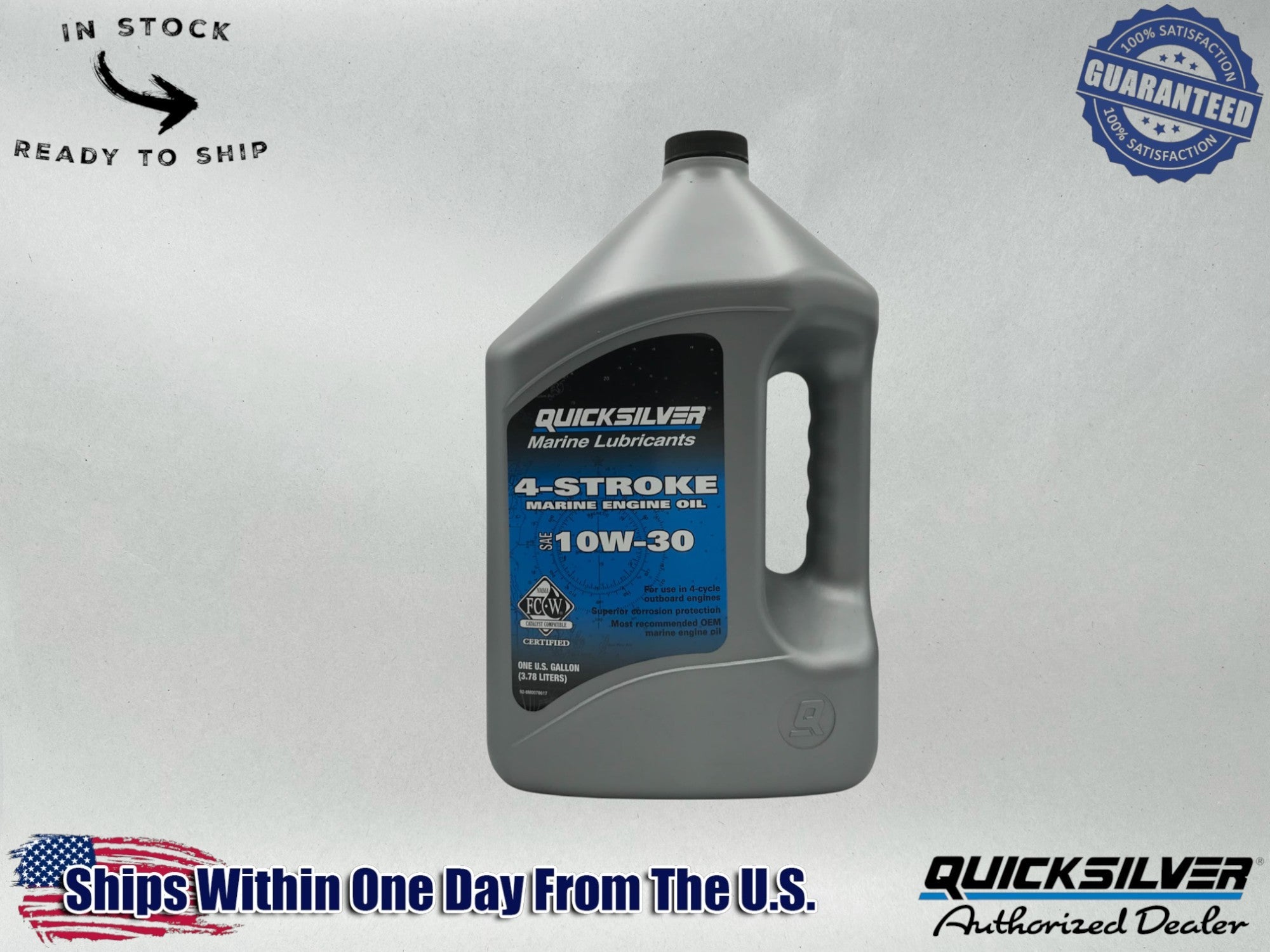 Quicksilver OEM Standard 10W30 Marine Oil Gallon 8M0078617