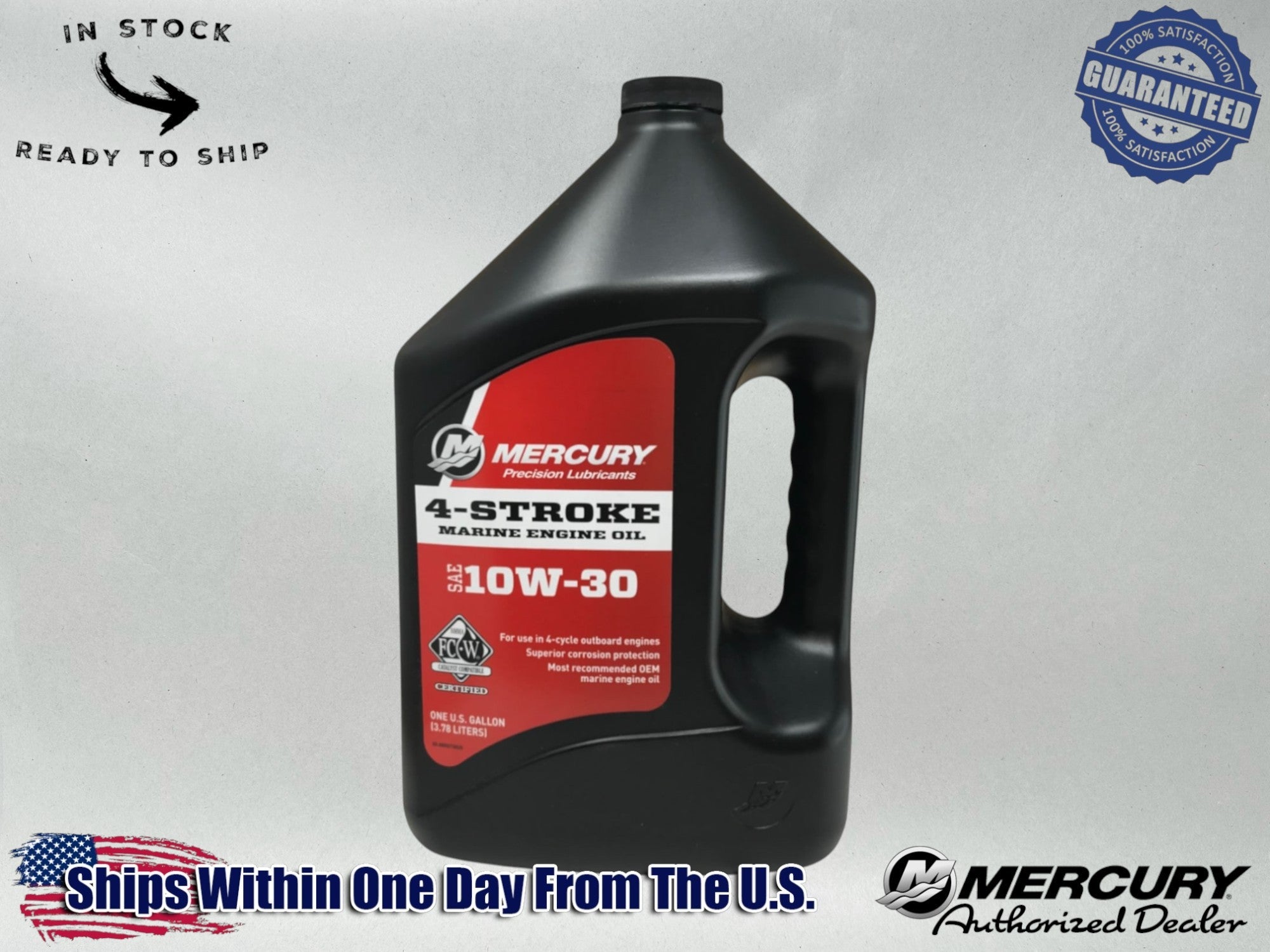 Mercury OEM Standard 10W30 Marine Oil Gallon 92-8M0078626