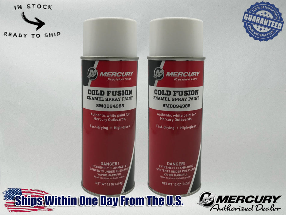 Mercury Genuine OEM Cold Fusion Enamel Spray Paint 12 OZ 8M0094988 2 Pack