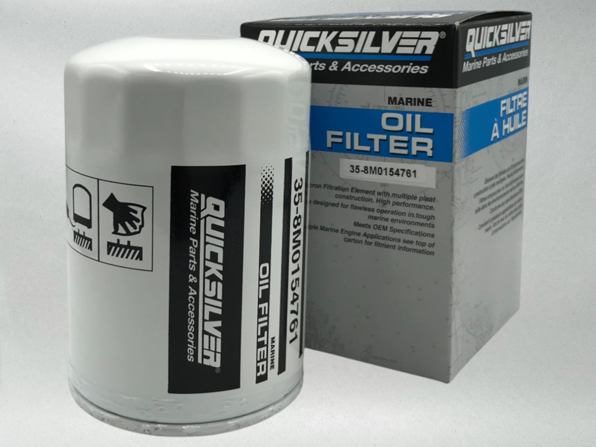 Quicksilver Genuine OEM Authentic Oil Filters 35-8M0154761 3 Pack