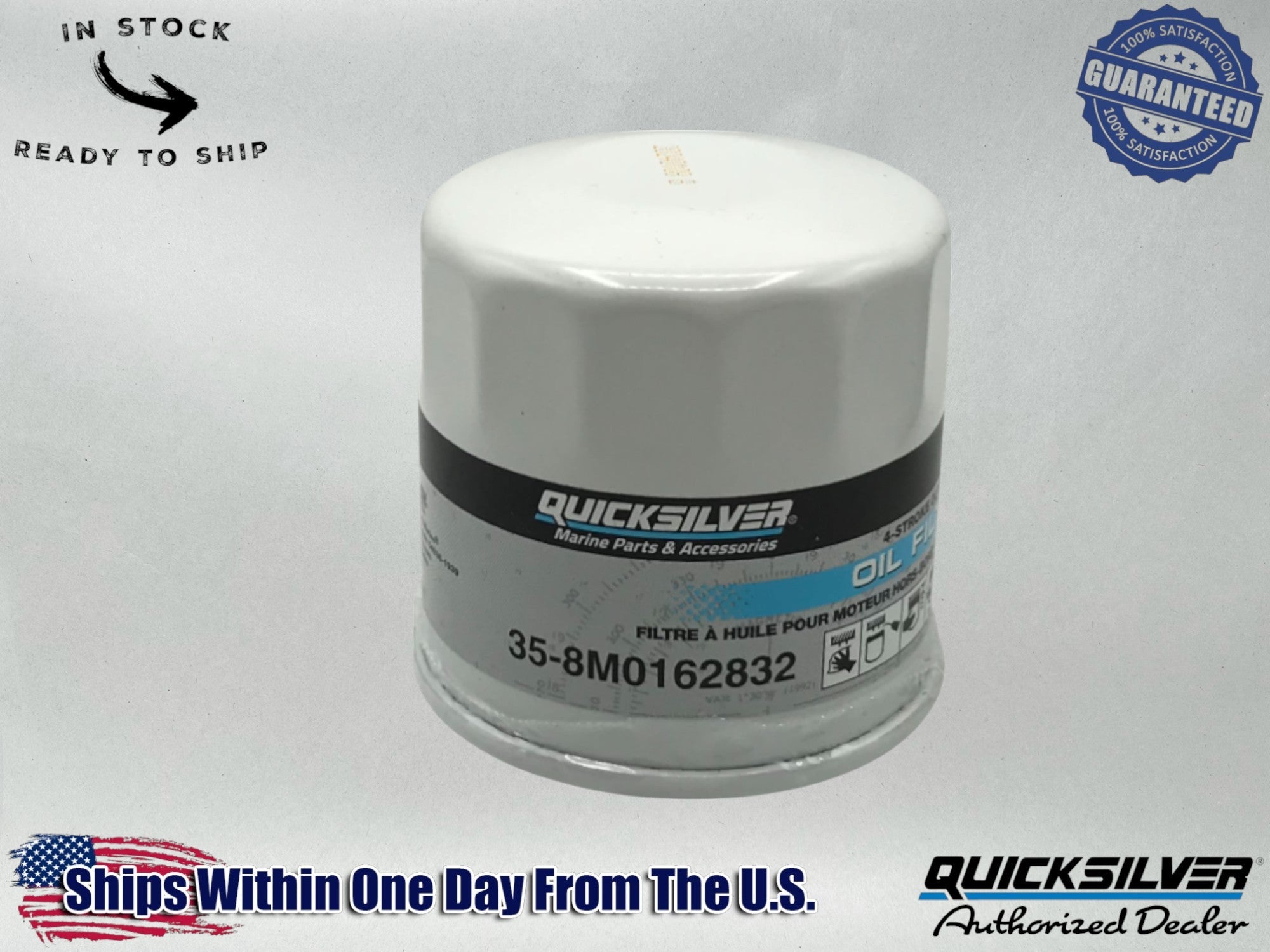 Quicksilver Genuine OEM Authentic Oil Filter 35-8M0162832