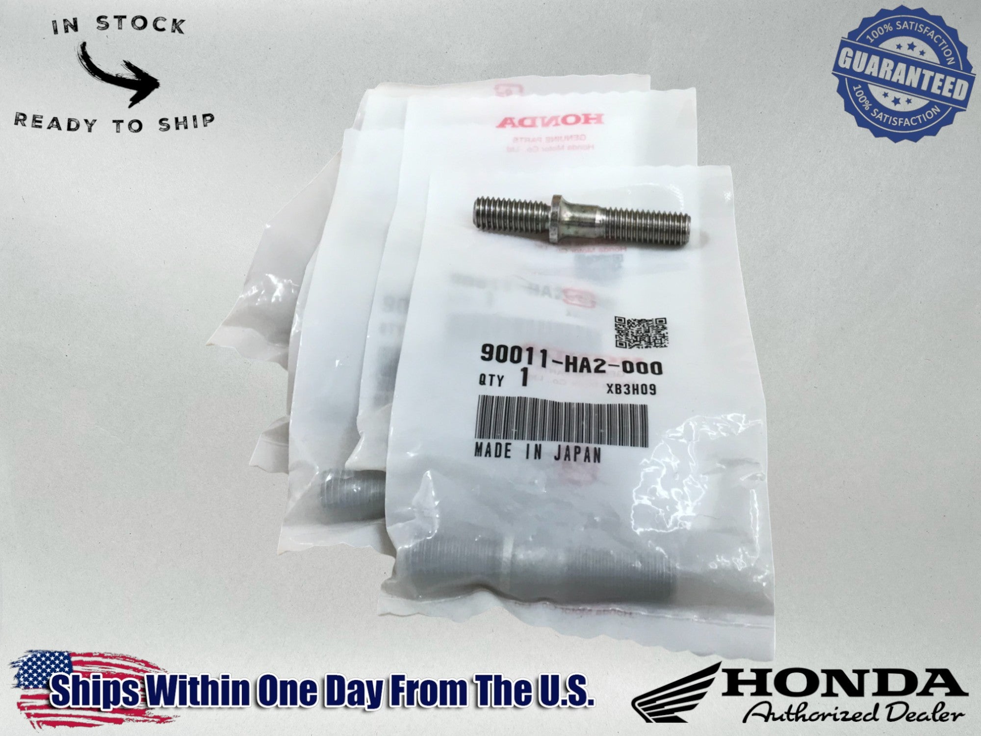 6 Honda Genuine OEM Special Stud Bolts 90011-HA2-000