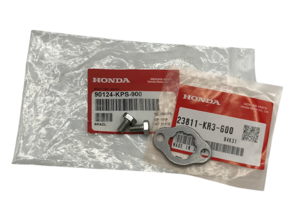 Honda CRF150F/CRF230F Front Fixing Plate 23811-KR3-600, 90124-KPS-900