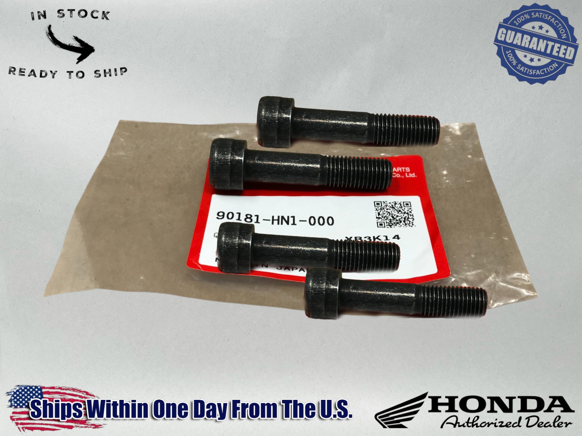 4 Honda Genuine OEM Socket Bolts (10X45) 90181-HN1-000