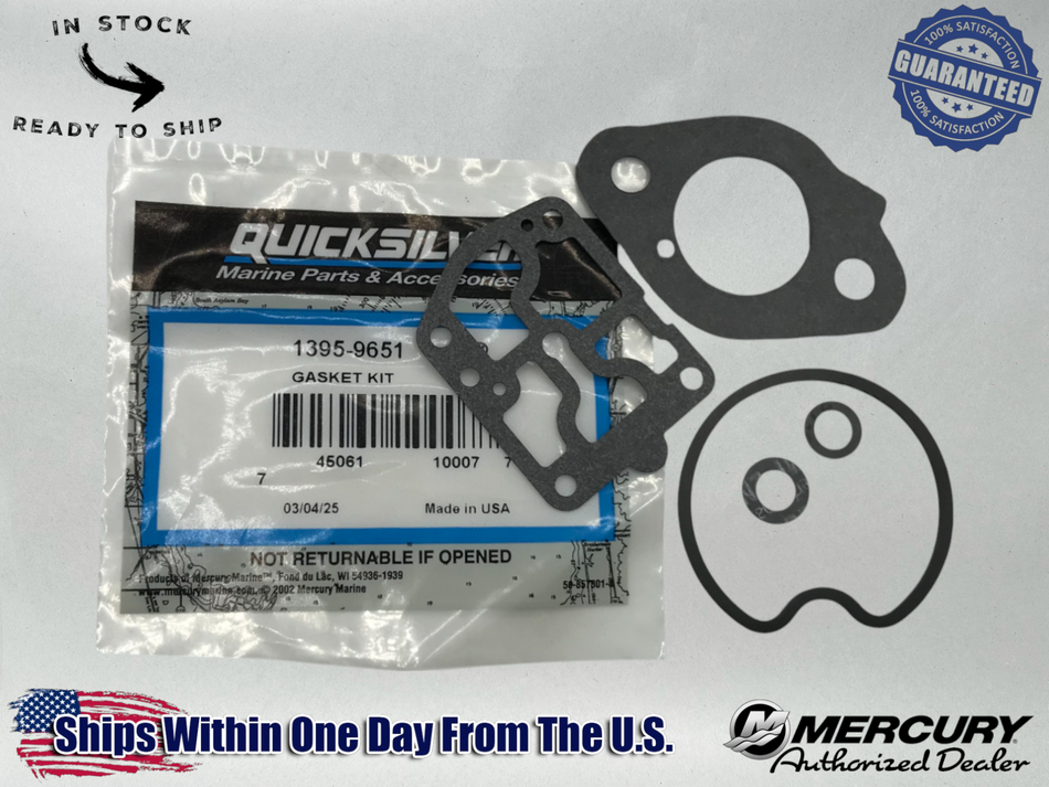 Mercury Genuine OEM Mercruiser Marine Force Carb Carburetor Gasket Set 1395-9651