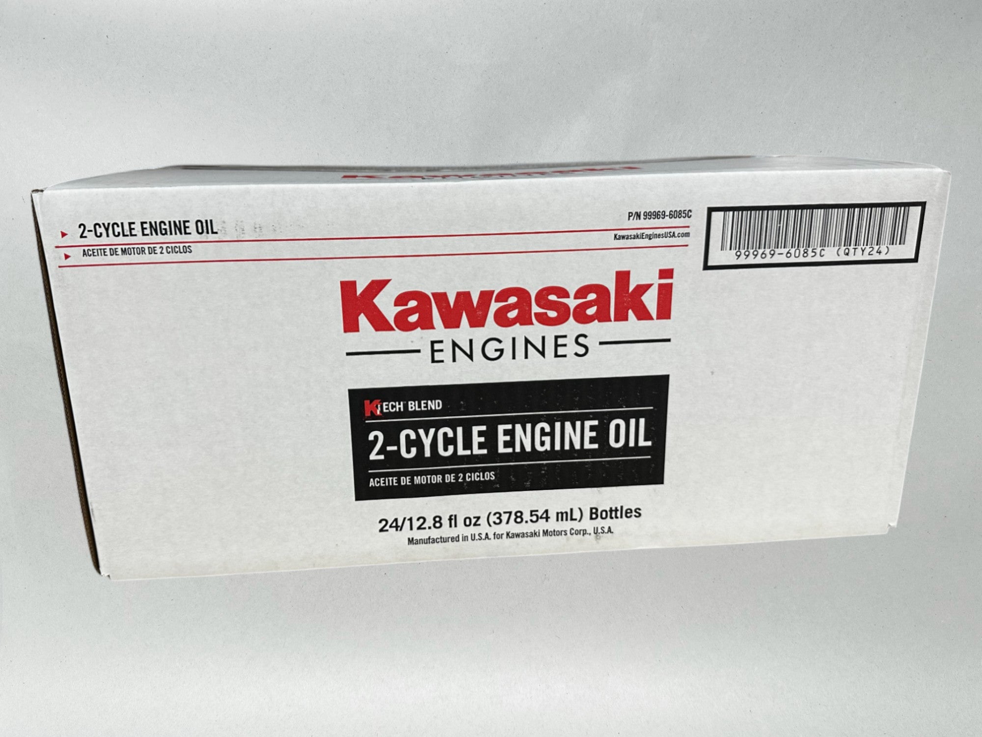 Kawasaki Engines Genuine OEM 12.8 FL OZ 2-Cycle Engine Oil 99969-6085 - 25 Cases 600 Bottles Total