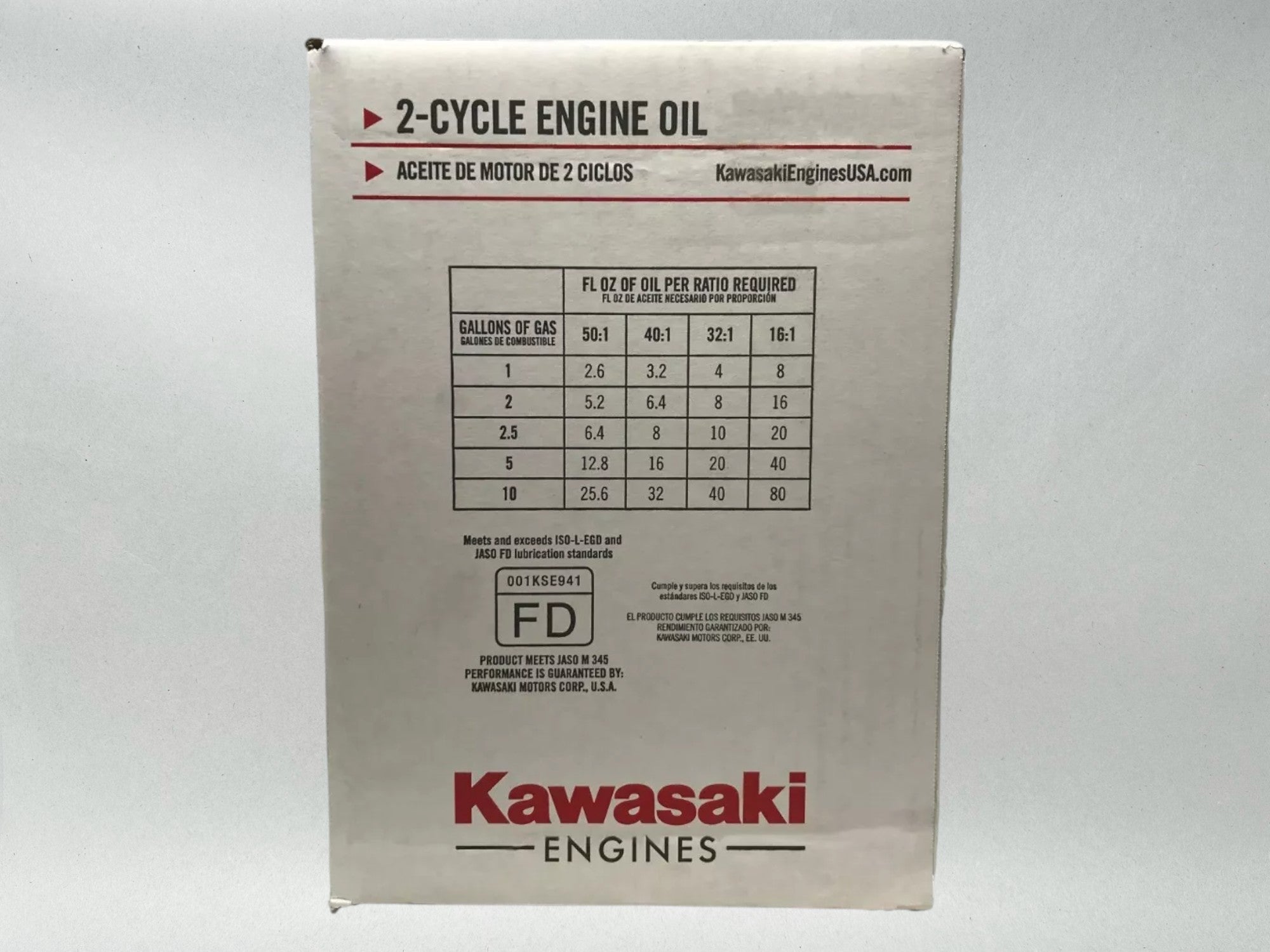 Kawasaki Engines Genuine OEM 12.8 FL OZ 2-Cycle Engine Oil 99969-6085 - 25 Cases 600 Bottles Total