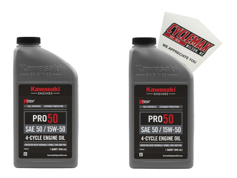 Kawasaki KTECH PRO 50 4-Cycle SAE 50 15-W50 Engine Oil 99969-6700-2PACK
