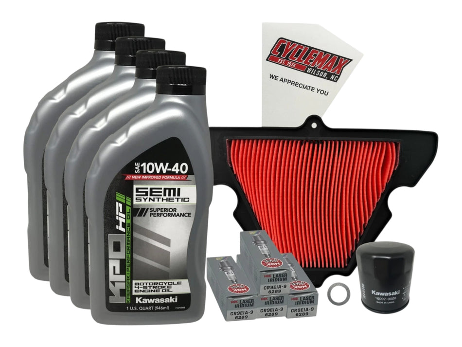 Cyclemax Semi-Synthetic Tune Up Kit w/Plugs fits Kawasaki 2012-2023 Versys Z1000