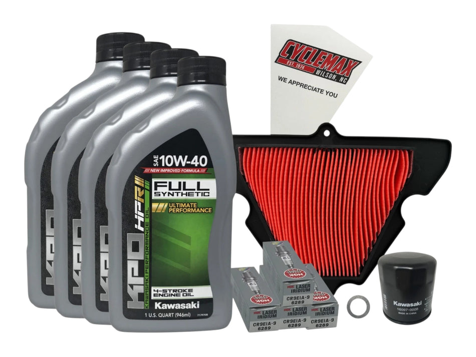Cyclemax Full Synthetic Tune Up Kit w/Plugs fits Kawasaki 2012-2024 Versys Z1000
