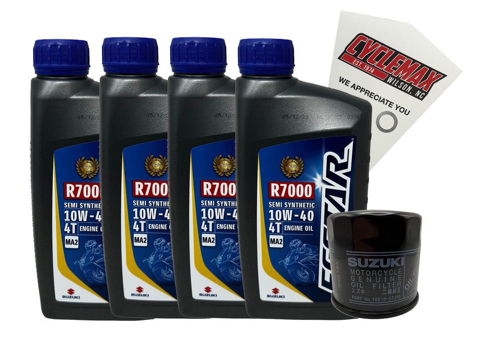 OEM 2003-2018 Suzuki AN650 Burgman 10w40 Semi Synthetic Oil Change Kit