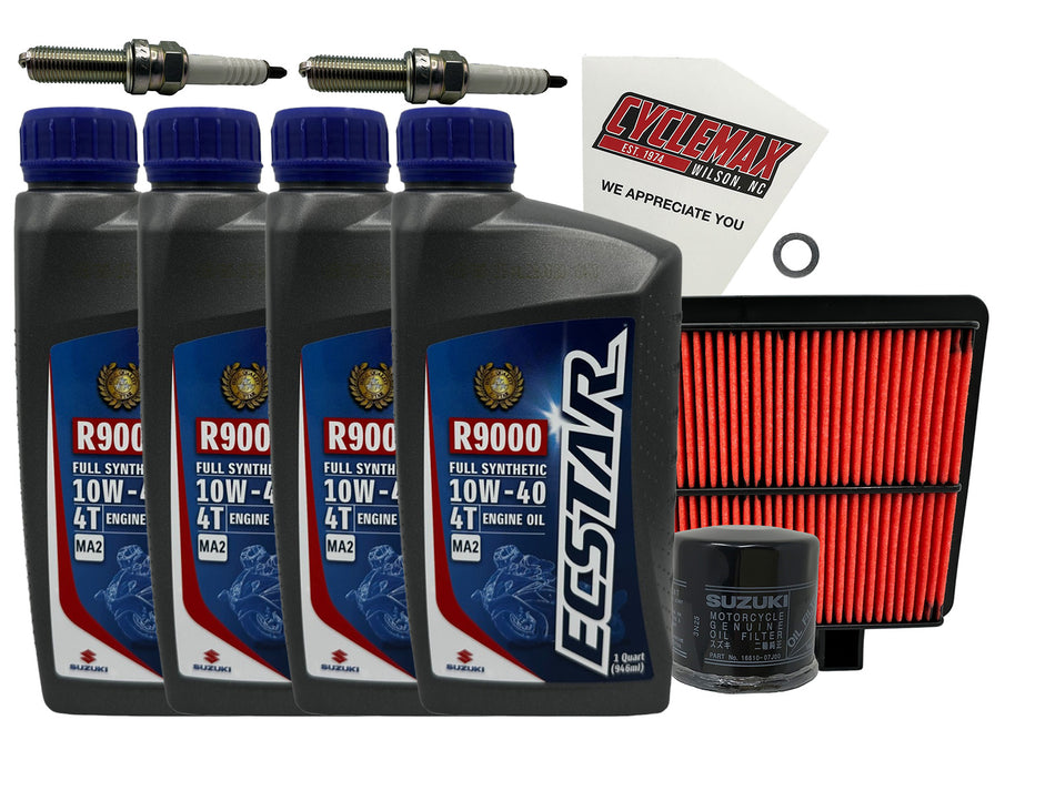 Suzuki Ecstar Full Synthetic Tune-Up Kit for 2014-2019 V-STROM 1000 with Spark Plugs