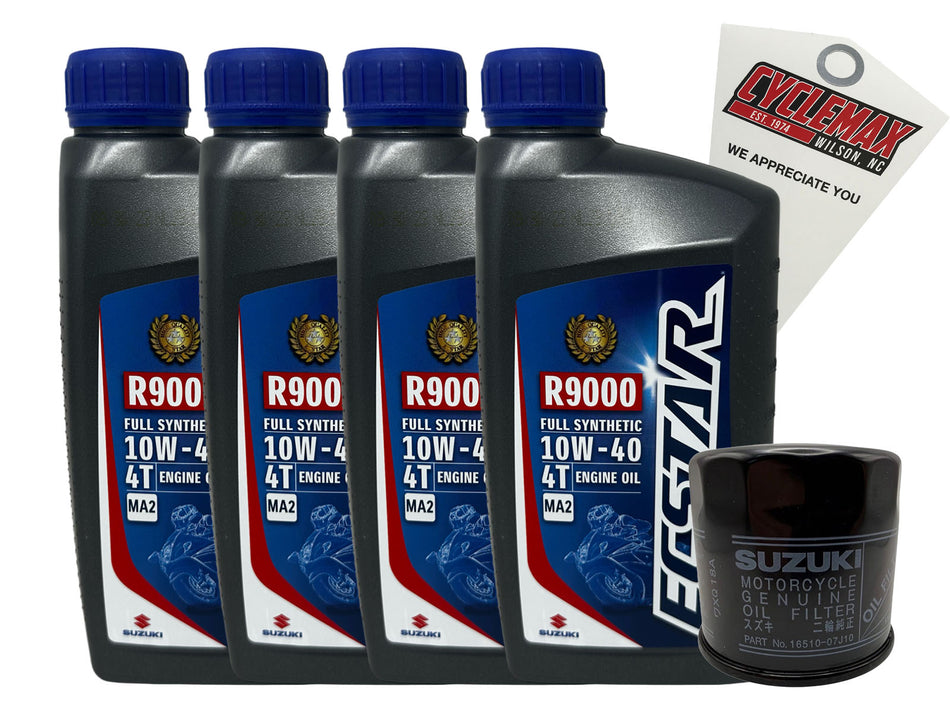 Suzuki Ecstar Full Synthetic Oil Change Kit for 2002-2019 V-STROM 1000