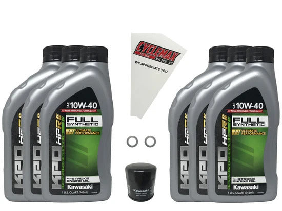Kawasaki KPO Full Synthetic Oil Change Kit for 2009-2023 VULCAN 1700