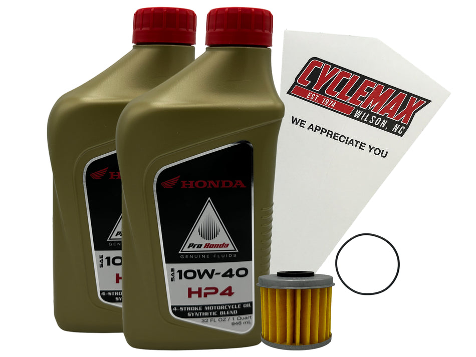 Honda HP4 Semi-Synthetic Oil Change Kit for 2021-2025 CRF450R