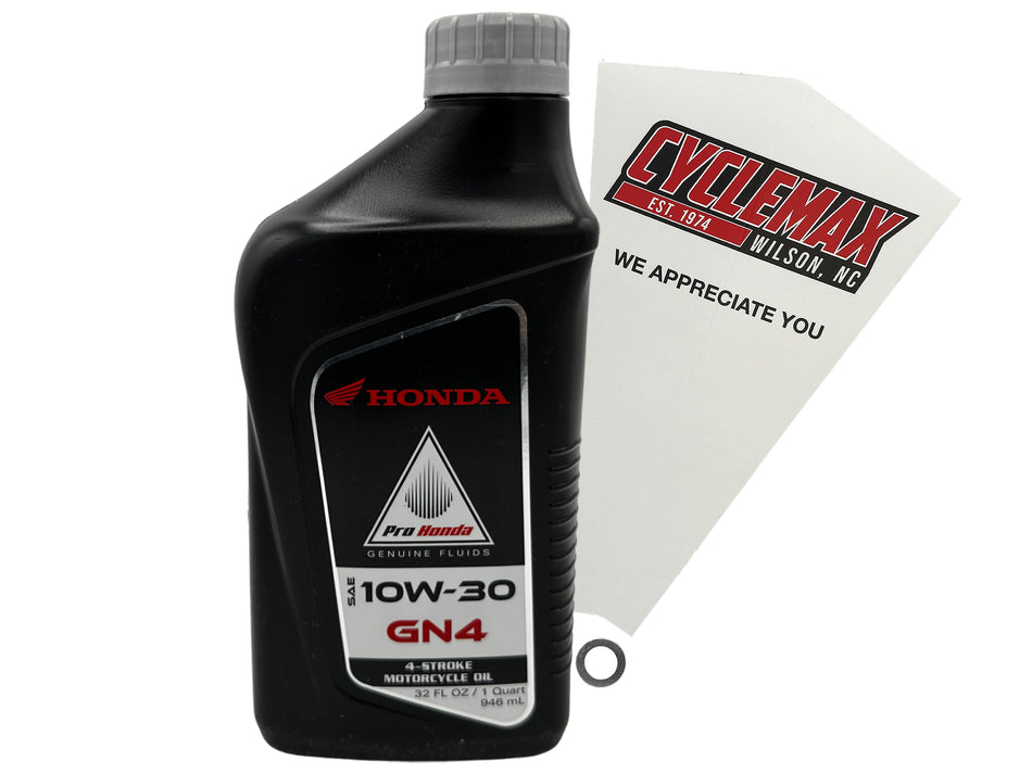 Honda GN4 Standard 10W-30 Oil Change Kit for 2004-2025 CRF50F