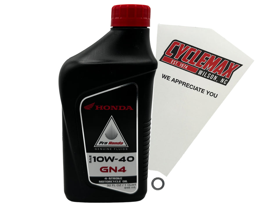 Honda GN4 Standard 10W-40 Oil Change Kit for 2004-2025 CRF50F