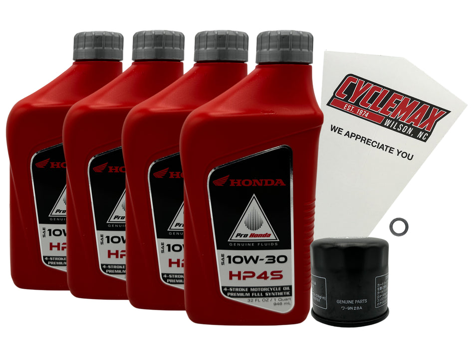 Honda HP4S Full Synthetic Oil Change Kit for 2014-2018 CBR650R