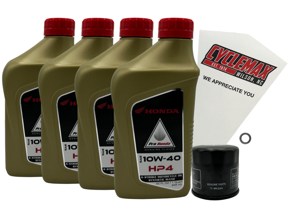 Honda HP4 Semi-Synthetic Oil Change Kit for 2019-2026 CB650R