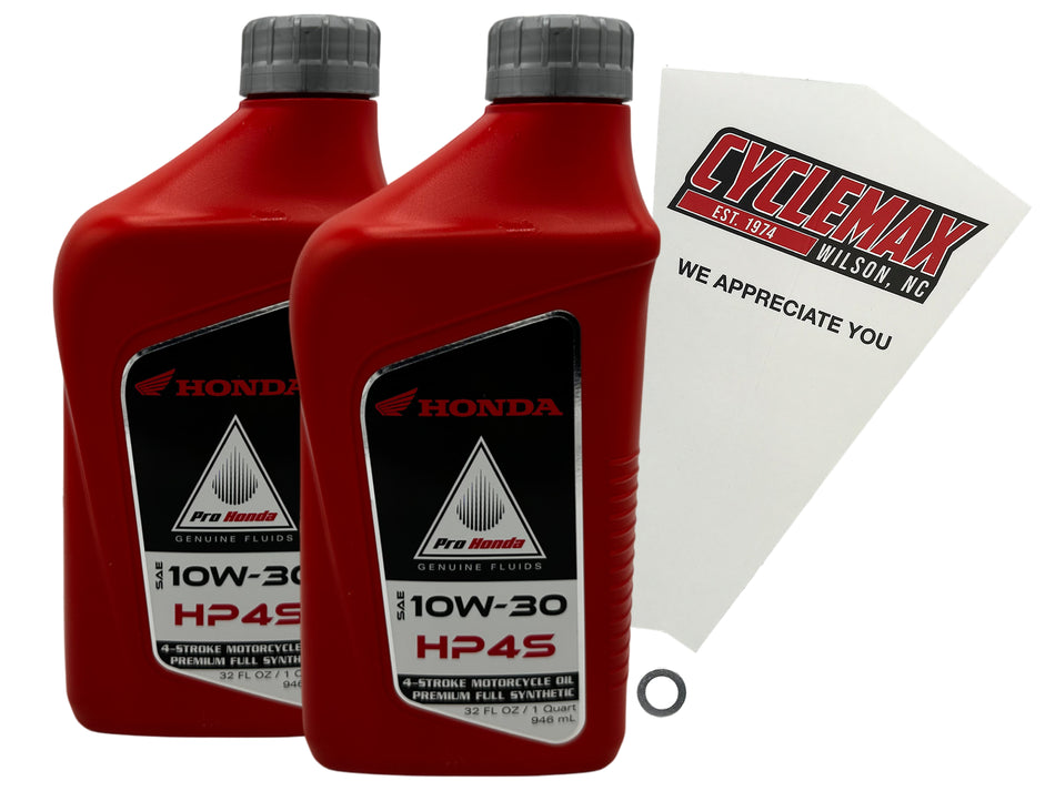 Honda HP4S Full Synthetic Oil Change Kit for 1986-1987 TR200 FAT CAT